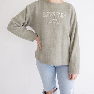 Vintage GreenBrand Recycled Estes Park Fleece Sage Cabincore Gorpcore Outdoors S